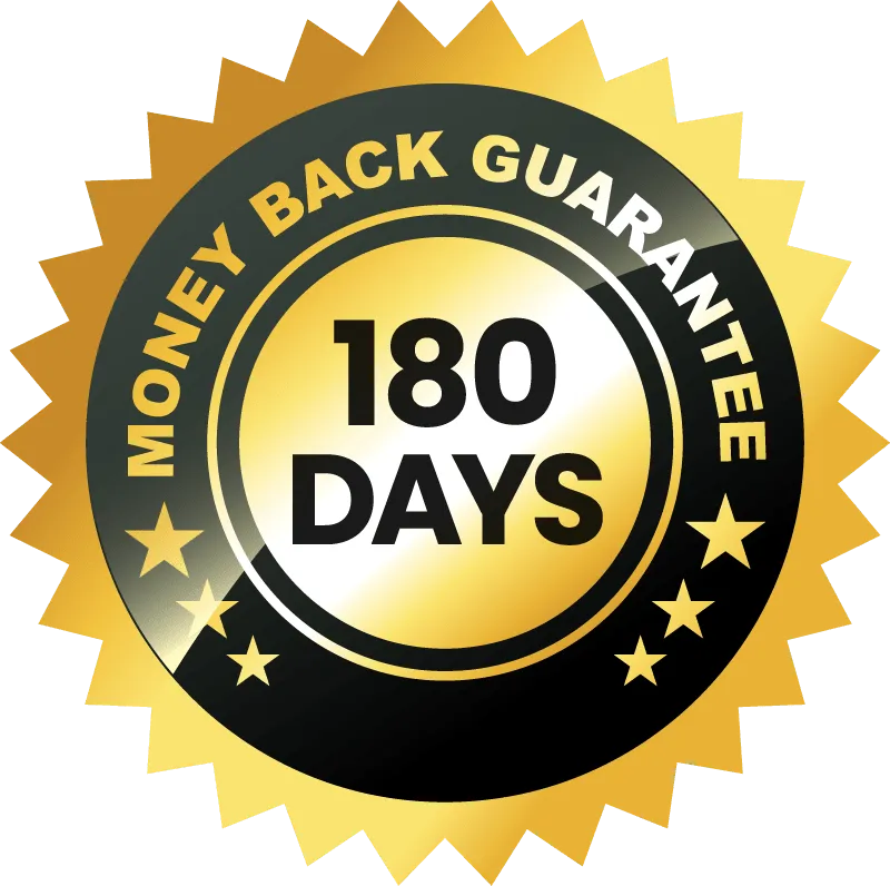 Feilaira supplement with money-back guarantee badge